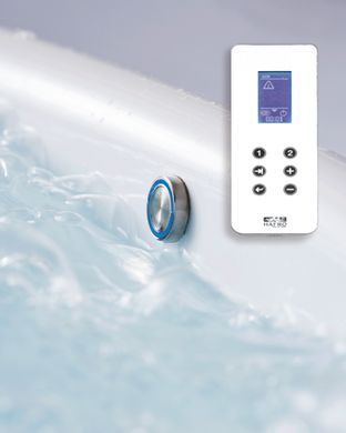 Ванна акриловая отдельностоящая HAFRO BOLLA Q SFIORO 190х190 белая, глянцевая, цифровая, аэромассажная (2BOA4N5)