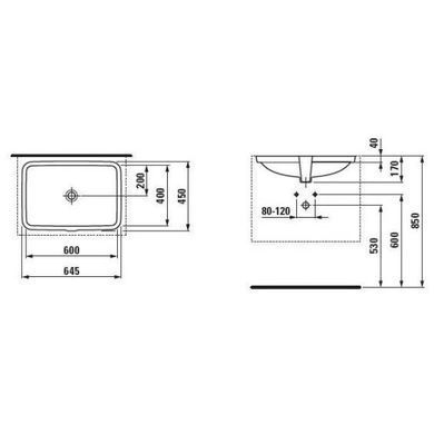 Раковина LAUFEN PRO 40х60 811969 (H8119690001091)