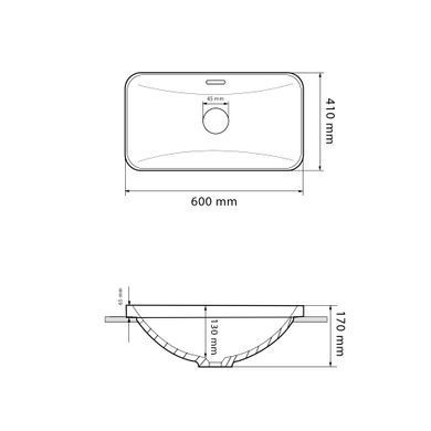 Раковина VBI BITRITTO M 41х60 WHITE (VBI-018025)