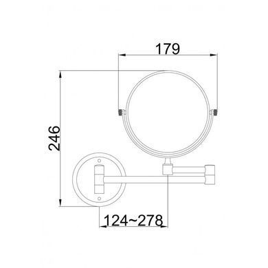 Зеркало косметическое с увеличением настенное FRAP F6106