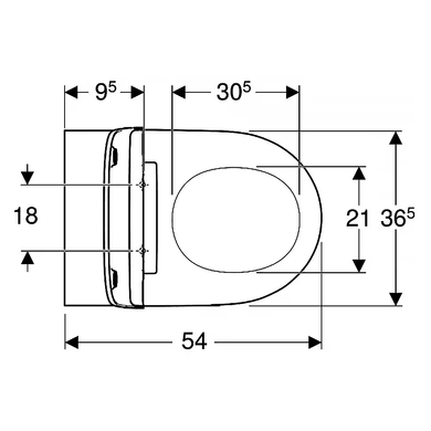 Подвесной унитаз GEBERIT ONE RIMFREE TURBOFLUSH + сиденье SOFT CLOSE (500.202.JT.1)