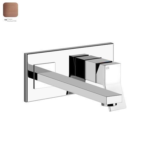 Змішувач для умивальника GESSI RETTANGOLO K, довжина виливу на замовлення, COPPER BRUCHED PVD (53084708)
