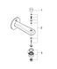 Вилив для ванни GROHE BAUCONTEMPORARY + перемикач (13254000)