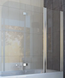 Шторка для ванны KOLLER POOL WATERFALL LINE QP96 150X140 L / трехэлементная / GRAPE (QP96(LEFT) CHROME,GRAPE)