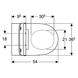 Подвесной унитаз GEBERIT ONE RIMFREE TURBOFLUSH + сиденье SOFT CLOSE (500.202.JT.1)