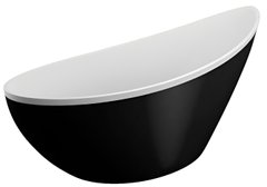 Ванна акрилова окрема POLIMAT ZOE 180x80 чорна, матова (00332)
