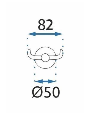 Гачок подвійний REA MIST / золото (REA-06902)