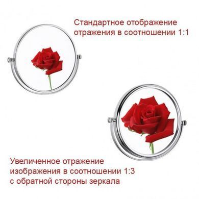 Зеркало косметическое с увеличением настенное FRAP F6108