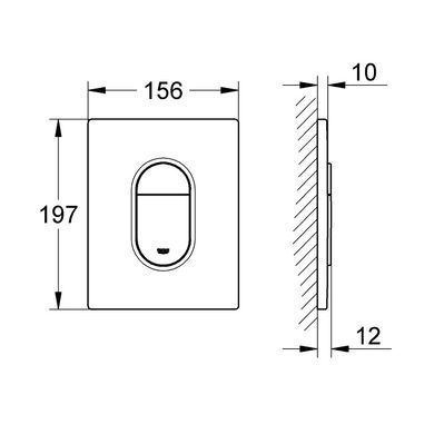 Клавіша змиву для унітазу GROHE ARENA COSMOPOLITAN / хром (38844000)