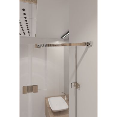 Душевая кабина QTAP CAPRICORN 90х90х202 / профиль хром / стекло прозрачное + поддон TERN 90х90х12 + сифон (CAPCRM1099SC6SET)