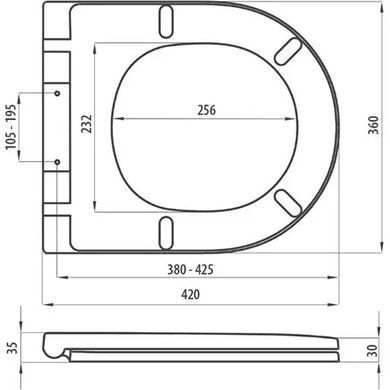 Сиденье для унитаза RAVAK OPTIMA (X01683)