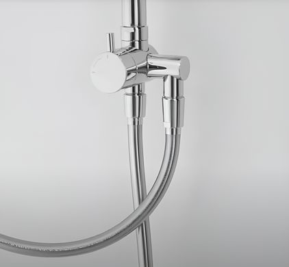 Душова система KLUDI FIZZ DUAL SHOWER SYSTEM без смесителя, с верхним душем с тремя лопастями и ручным душем, хром 6709305-00