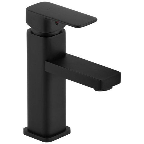 Смеситель для раковины (умывальника) YOKA SETO 24 BLACK черный низкий (BU.SETO 24 BLK), Хром
