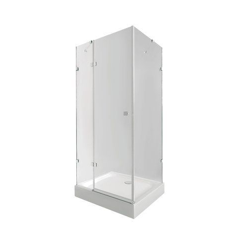 Душевая кабина QTAP CAPRICORN 90х90х202 / профиль хром / стекло прозрачное + поддон TERN 90х90х12 + сифон (CAPCRM1099SC6SET)