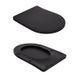 Напольный унитаз QTAP ROBIN ULTRA QUIET MATT BLACK + сиденье SOFT CLOSE (QT13226083AMB)