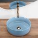 Раковина REA SAMI BLUE SHINY 36х36 / блакитна (REA-U6619)