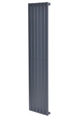 Вертикальний дизайнерський радіатор опалення ARTTIDESIGN Terni 6/1800/354 сірий матовий