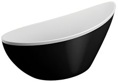 Ванна акрилова окрема POLIMAT ZOE 180x80 чорна (00257)