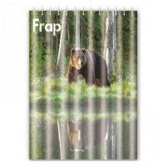 Текстильная шторка для ванны природа Frap F8608