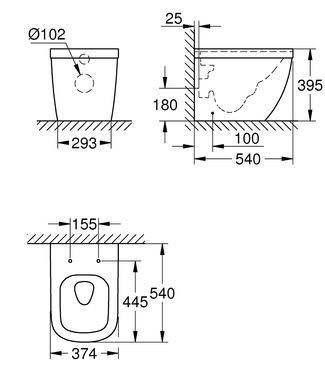 Напольный унитаз GROHE EURO CERAMIC (39339000)