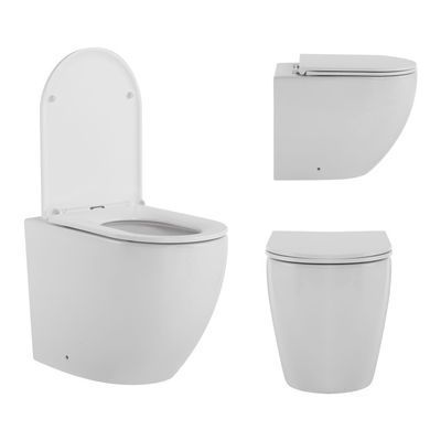 Напольный унитаз QTAP ROBIN ULTRA QUIET WHITE + сиденье SOFT CLOSE (QT13223381AW)