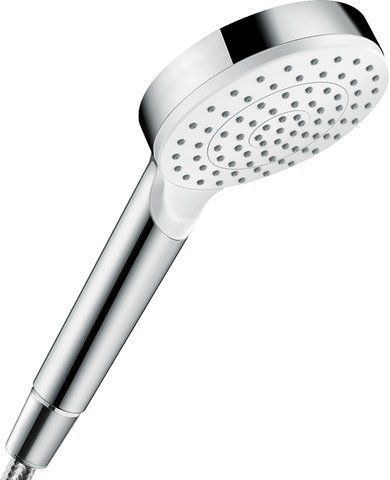 HANSGROHE Ручной душ CROMETTA 100 1JET GREEN 6л/мин WHITE/CHROME (26334400)