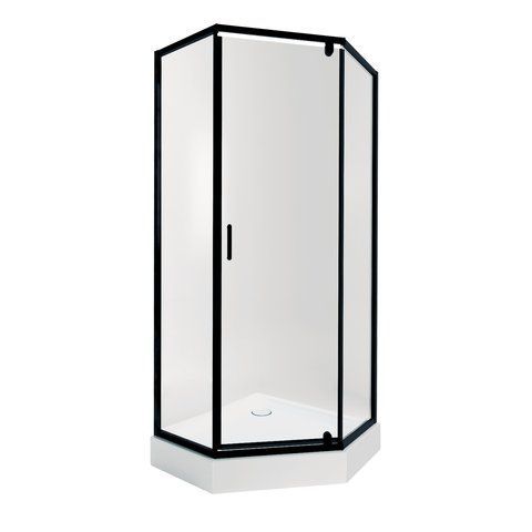 Душевая кабина QTAP SCORPIO BLA10995-AC6 90х90х200 / профиль черный / стекло прозрачное + поддон + сифон (SCOBLA10995AC6SET)