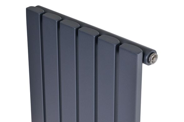 Вертикальный дизайнерский радиатор отопления ARTTIDESIGN Terni 6/1800/354 серый матовый