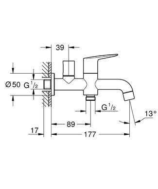 Вилив 2в1 GROHE BAUEDGE NEW (20284001)