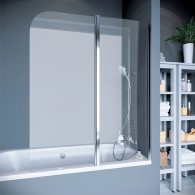 Шторка для ванни KOLLER POOL WATERFALL LINE QP95 115X140 L/двохелементна/GRAPE (QP95(LEFT) CHROME,GRAPE)