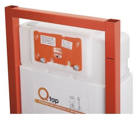 Комплект 4в1: Інсталяція для унітазу QTAP NEST + підвісний унітаз GEMINI ULTRA QUIET 530х365х373 + клавіша змиву CHROME (QT2533076EUQW46165)