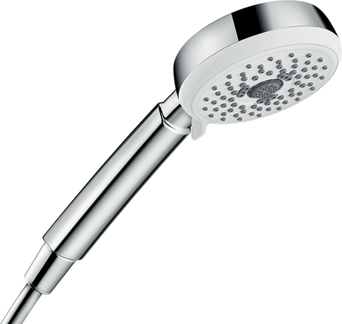 HANSGROHE Ручной душ CROMETTA 100 MULTI ECOSMART 9л/мин: белый/хромированный (26826400)