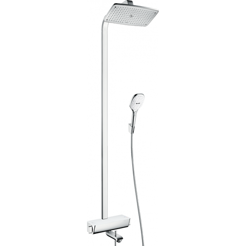 Душова система HANSGROHE RAINDANCE SELECT E 360 SHOWERPIPE с термостатическим смесителем для ванны, хром/белый 27113400