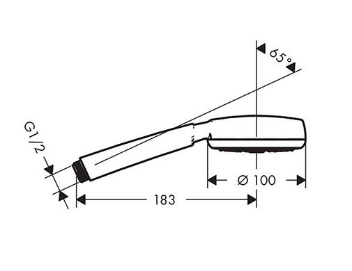 Hansgrohe Ручний душ Crometta 100 Multi EcoSmart 9л/хв: білий/хромований (26826400)