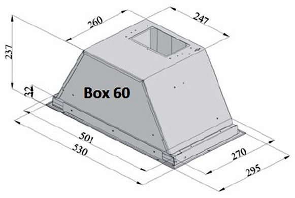 Вытяжка кухонная FABIANO BOX 60 Inox (8104.504.0377)