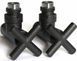 Кран угловой для полотенцесушителей RAFTEC PREMIUM 1/2x1/2 / черный муар 2шт. (25-231430-3012)