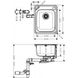 Hansgrohe Кухонна мийка S412-F340 на стільницю 420х520 з сифоном automatic (43334800) Stainless Steel