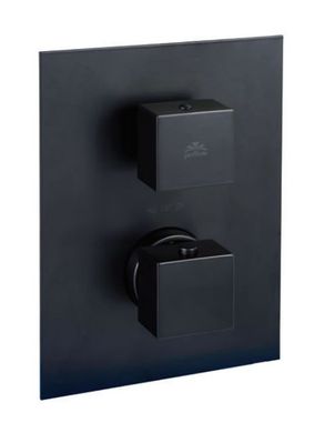 Комплект душової системи з термостатом, внутрішній монтаж PAFFONI Shower (колір - чорний матовий)