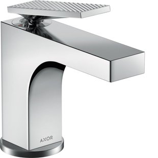 Смеситель для умывальника Axor Citterio 90 Lever rhombic cut pop-up, Chrome (39001000)