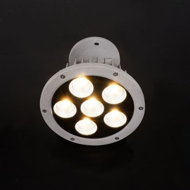 Круглий світильник для саду AS-15 6*7W WW IP65 GY