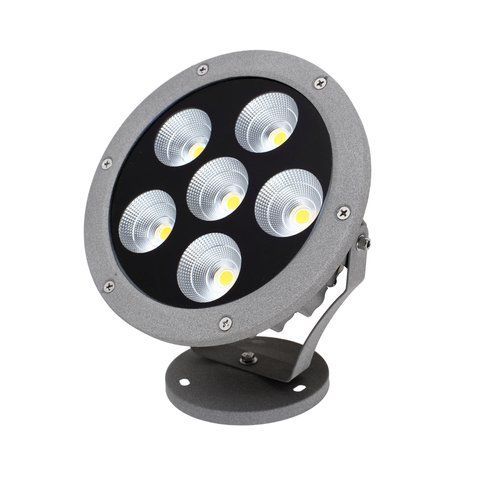 Круглий світильник для саду AS-15 6*7W WW IP65 GY