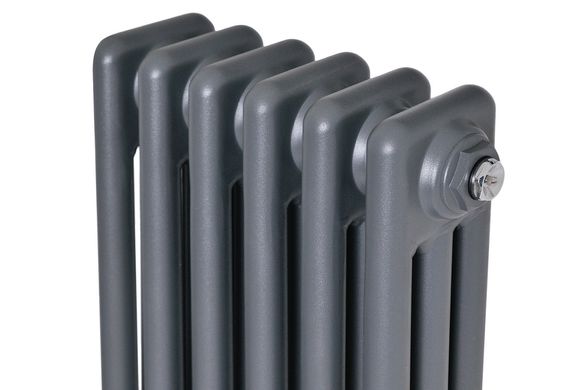 Вертикальные дизайнерские радиаторы отопления ARTTIDESIGN Bari II 6/1800 серый матовый