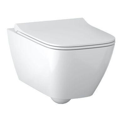 Підвісний унітаз GEBERIT SMYLE SQUARE RIMFREE / сидіння SOFT CLOSE (500.685.01.1)