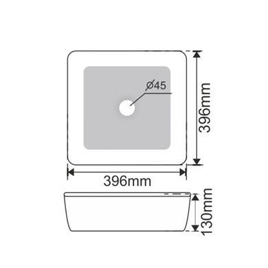 Раковина KRAUS VIVA 39.6х39.6 (KCV-202GWH)