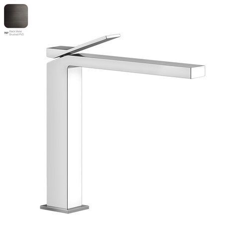 Змішувач для умивальника GESSI RETTANGOLO K, високий, BLACK METAL BRUCHED PVD (53004707)