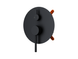 Душовий гарнітур прихованого монтажу Corsan LUGO BLACK + BOX чорний (Z03MBL)