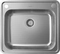 Hansgrohe Кухонна мийка S412-F500 на стільницю 580х520 з сифоном automatic (43336800) Stainless Steel