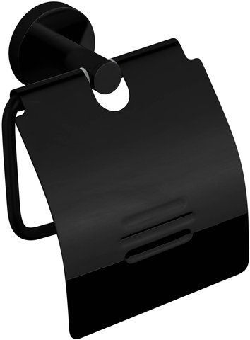 Тримач для туалетного паперу з кришкою VBI URANUS BLACK (VBI-040413BL)
