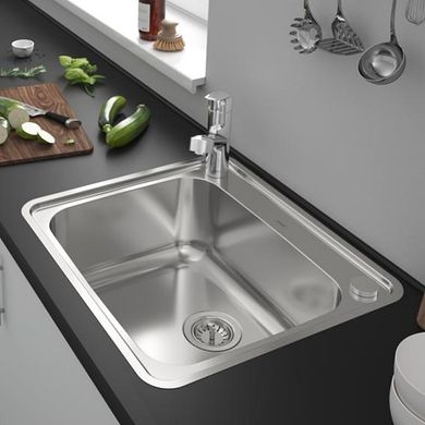 Hansgrohe Кухонна мийка S412-F500 на стільницю 580х520 з сифоном automatic (43336800) Stainless Steel