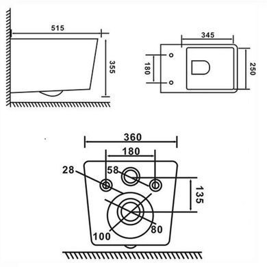 Подвесной унитаз RAVAK SOLAR RIMOFF + сиденье SOFT CLOSE (X01928)